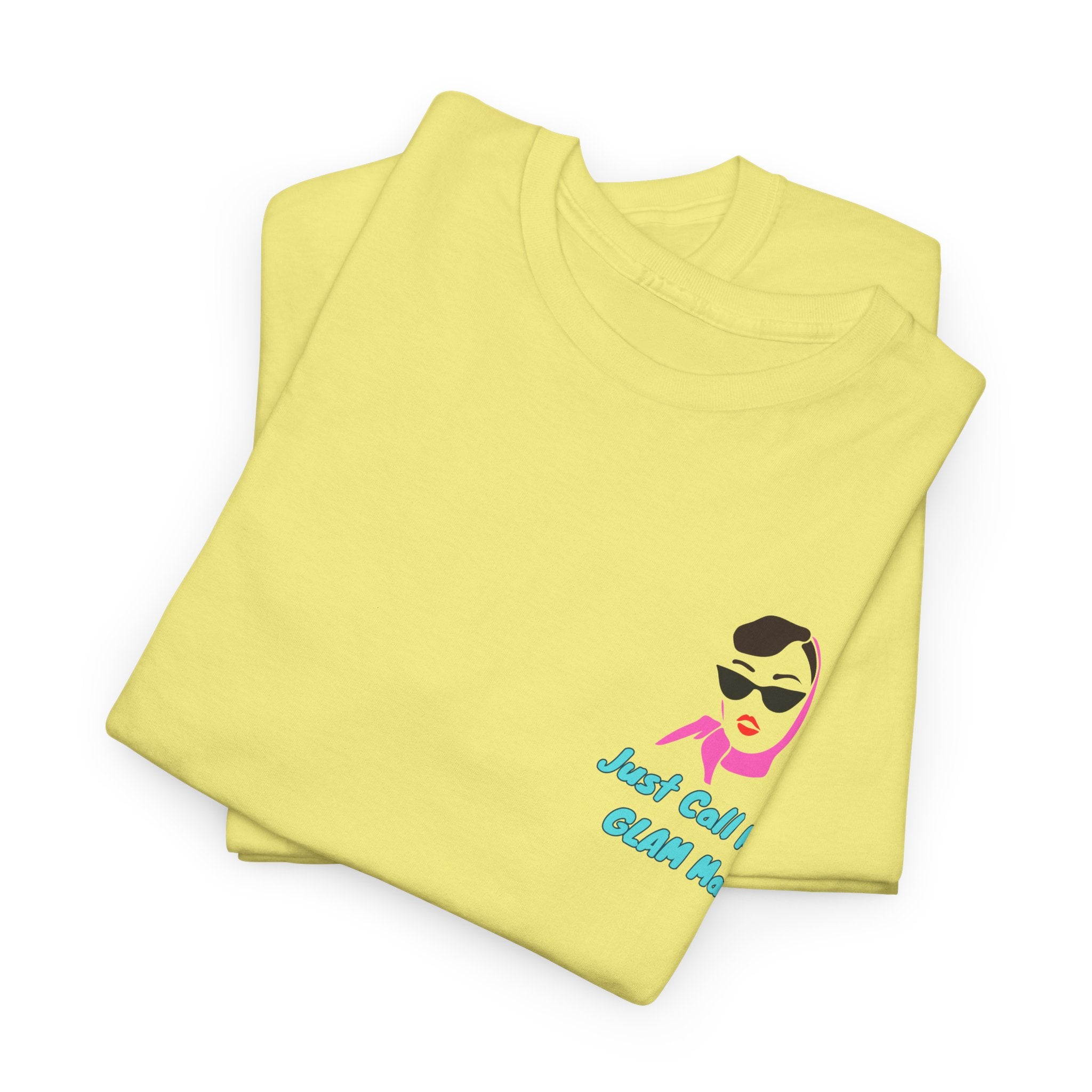 Funny Call Me Glam Ma Unisex Heavy Cotton Tee with Fun Design, Casual Wear, Gift for Friends, Summer Tee, Quirky Fashion