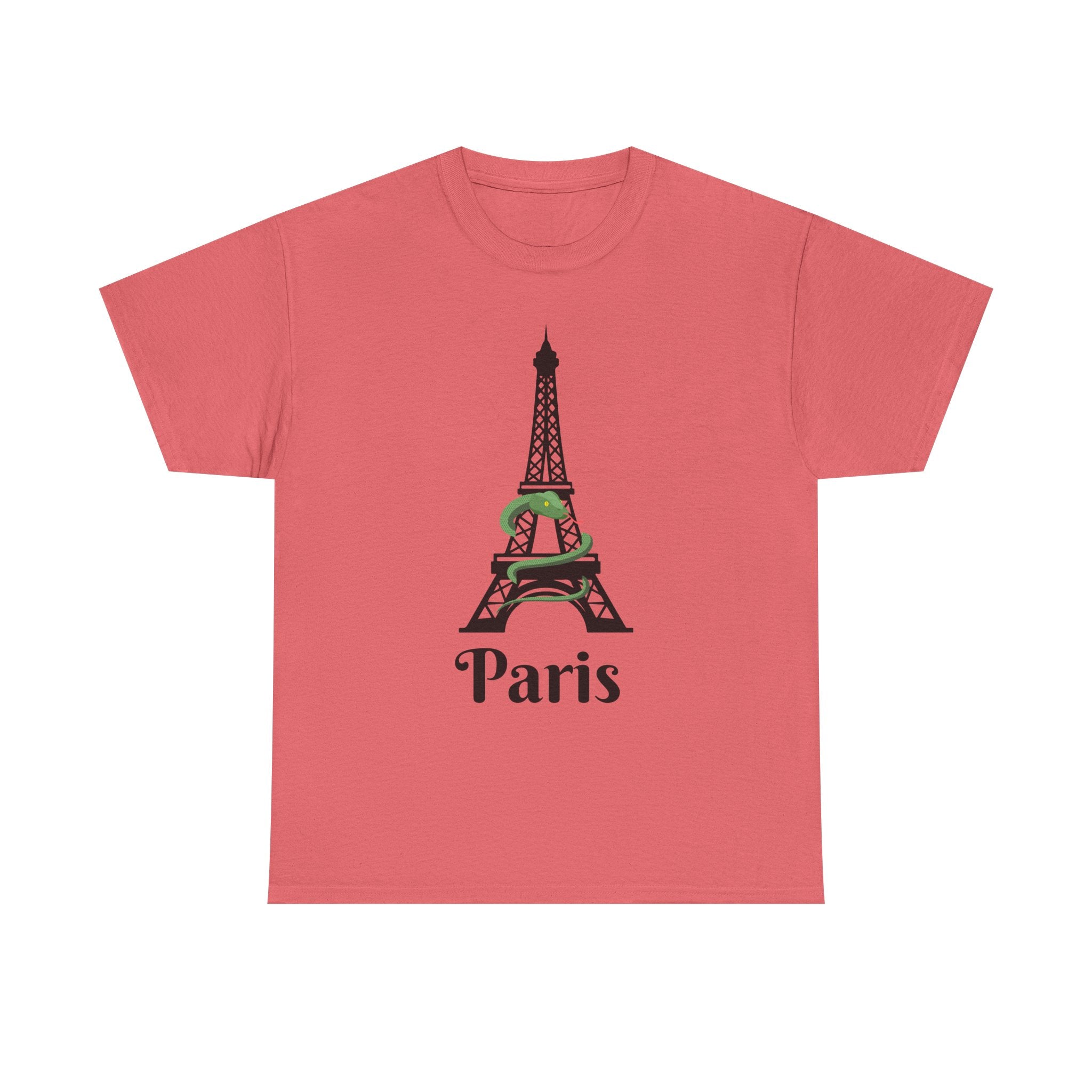 Fun and Quirky Paris Eiffel Tower Graphic Unisex Heavy Cotton Tee Shirt