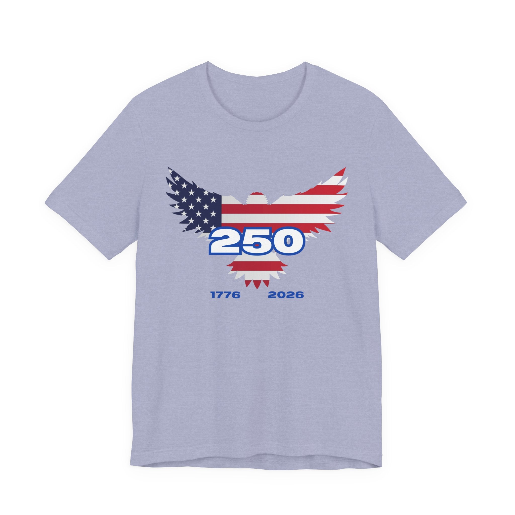 Patriotic Eagle  250th USA Birthday Graphic Tee, Unisex USA Independence Day Shirt, 250th Anniversary Apparel, American Pride T-Shirt, Fourth of July Outfit