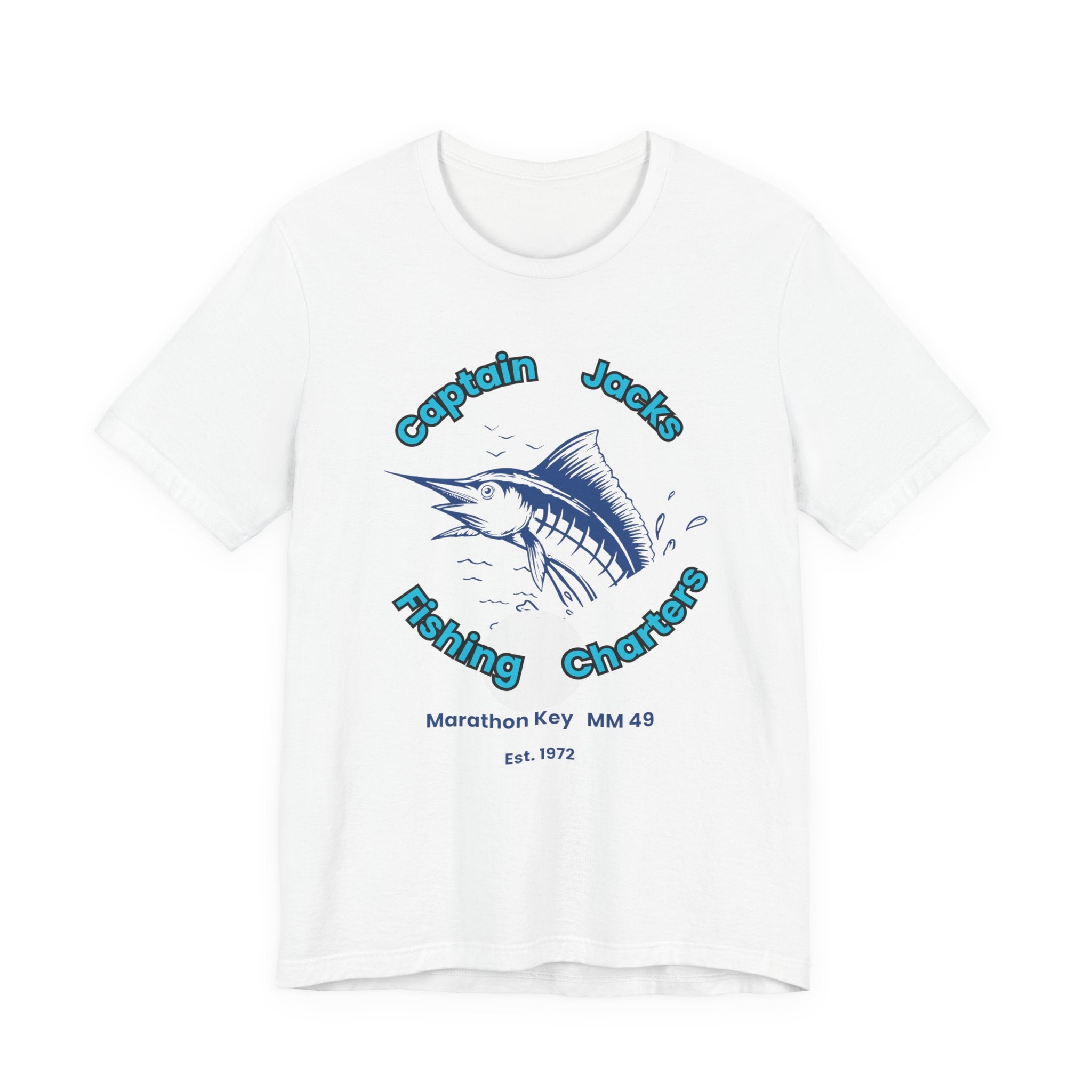 Captain Jack's Fishing Charters  Marathon Key  Florida Tee Shirt (WHITE ONLY)| Unisex Fun Apparel for Fishing Enthusiasts, Summer Vibes, Outdoor Activities, Gifts for Anglers