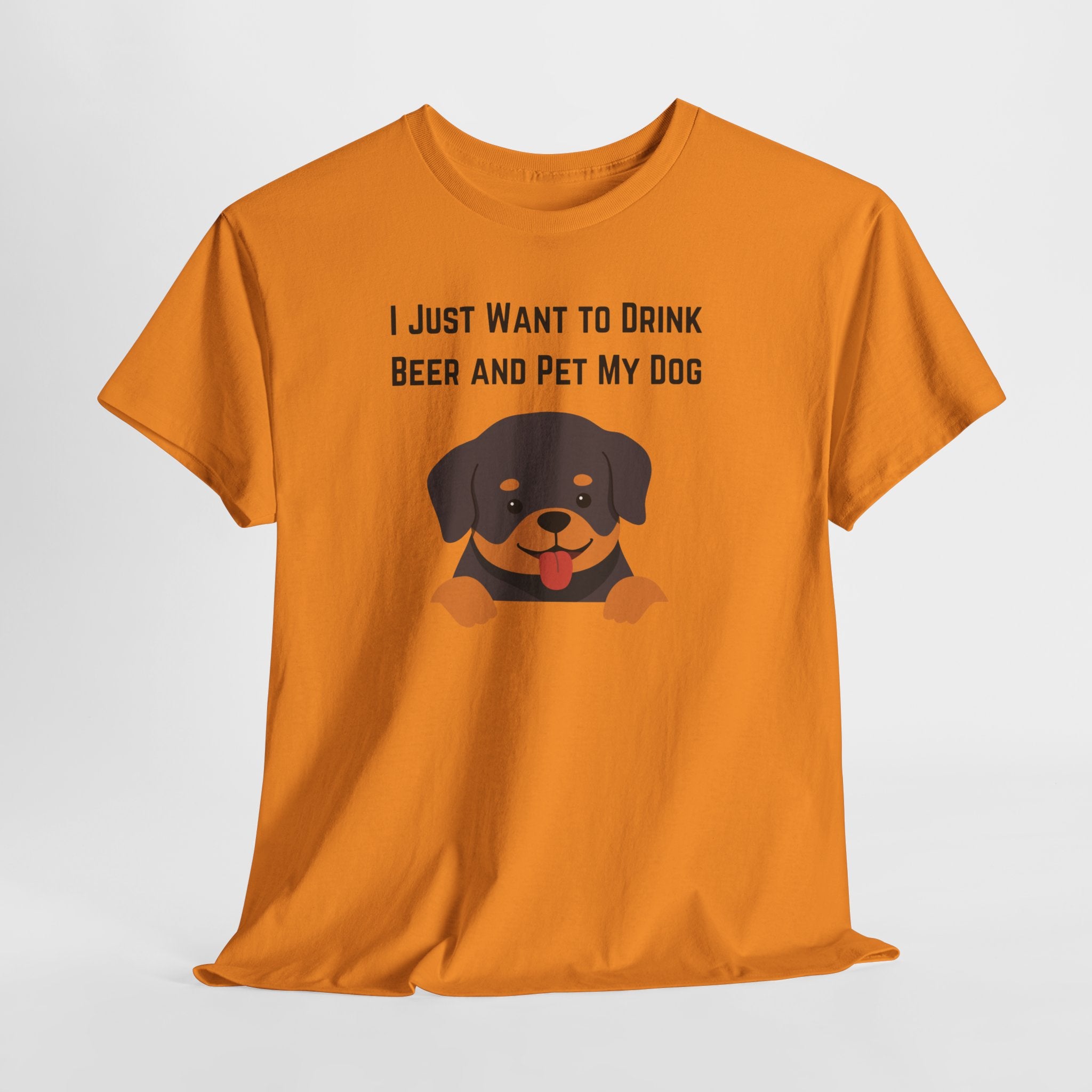 Funny Dog Lover Unisex Heavy Cotton Tee Shirt, Pet Owner Gift T-Shirt, Beer Enthusiast Top, Cute Dog Shirt, Casual Everyday Wear