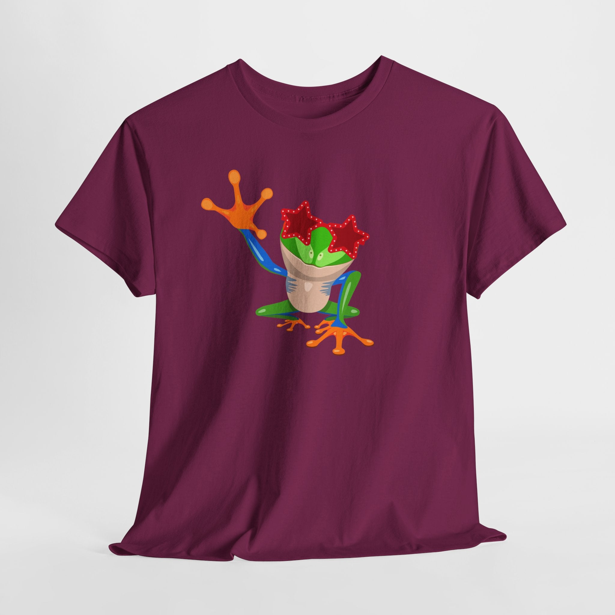 Fun Rocket Man Tree Frog Unisex Heavy Cotton Tee - Fun, Quirky Apparel for Nature Lovers, Gift for Kids and Adults, Summer Casual Wear, [...]