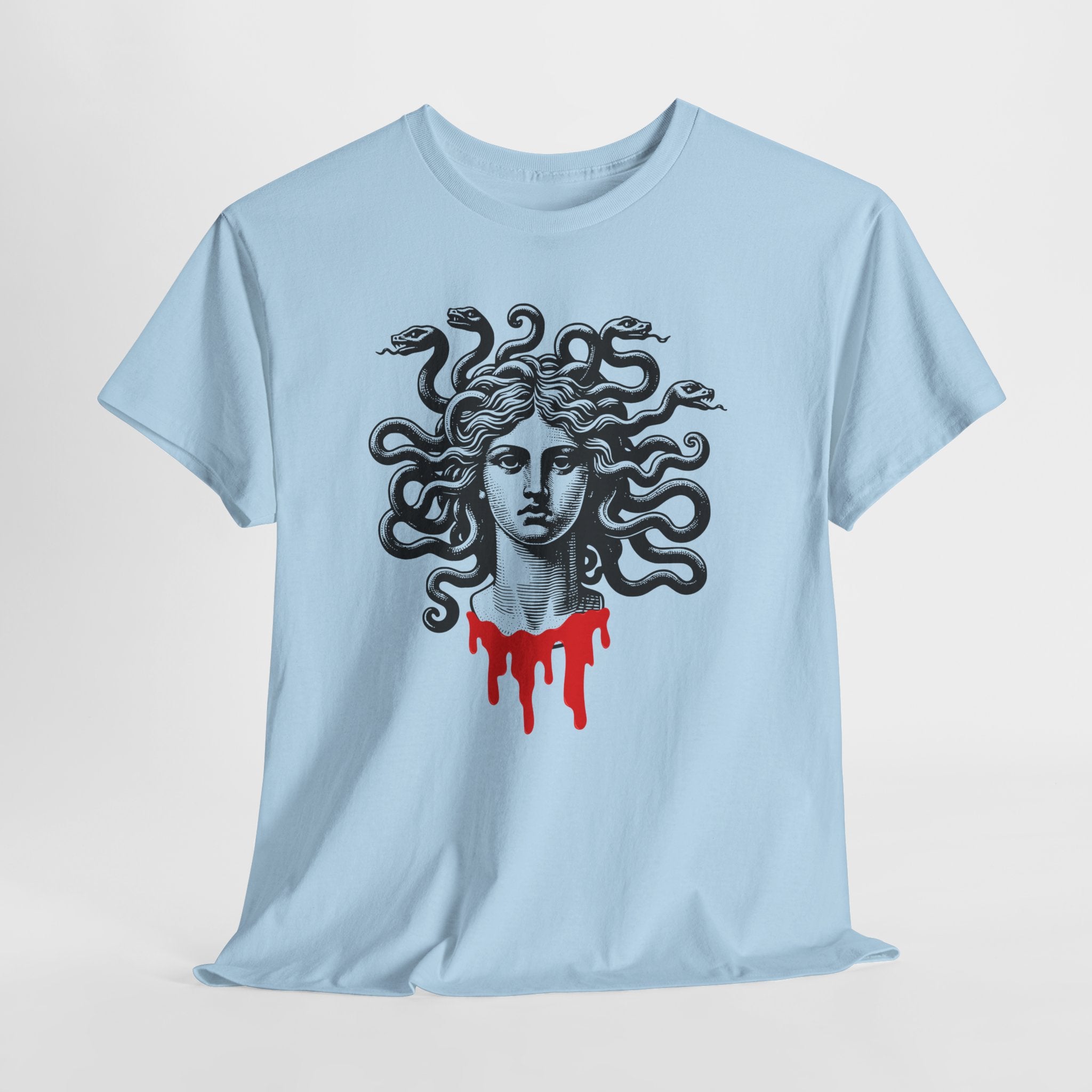Medusa Graphic Unisex Heavy Cotton Tee - Horror-Inspired Art Shirt