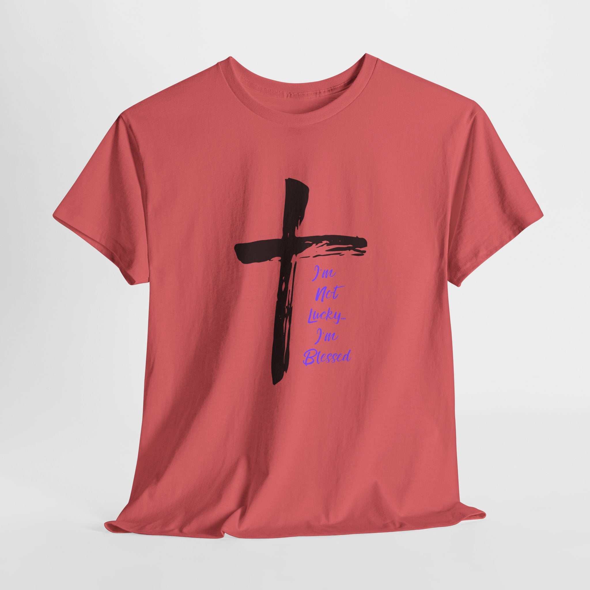 Faith-Inspired Unisex Heavy Cotton Tee - 'I NOT Lucky ...I Am Blessed'