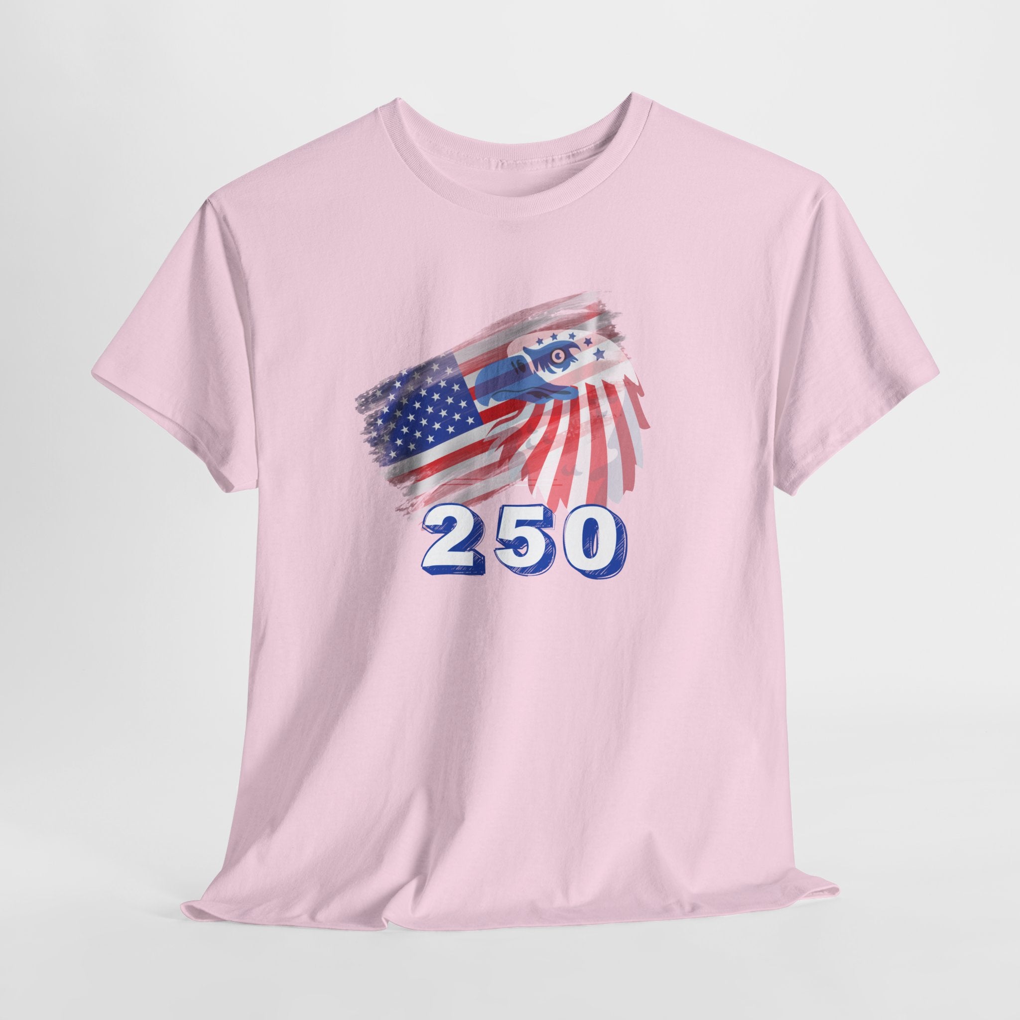 Patriotic 250 Birthday Graphic Tee, USA Flag T-Shirt, Americana Unisex Cotton Shirt, Independence Day Apparel, 250 Year Celebration Top