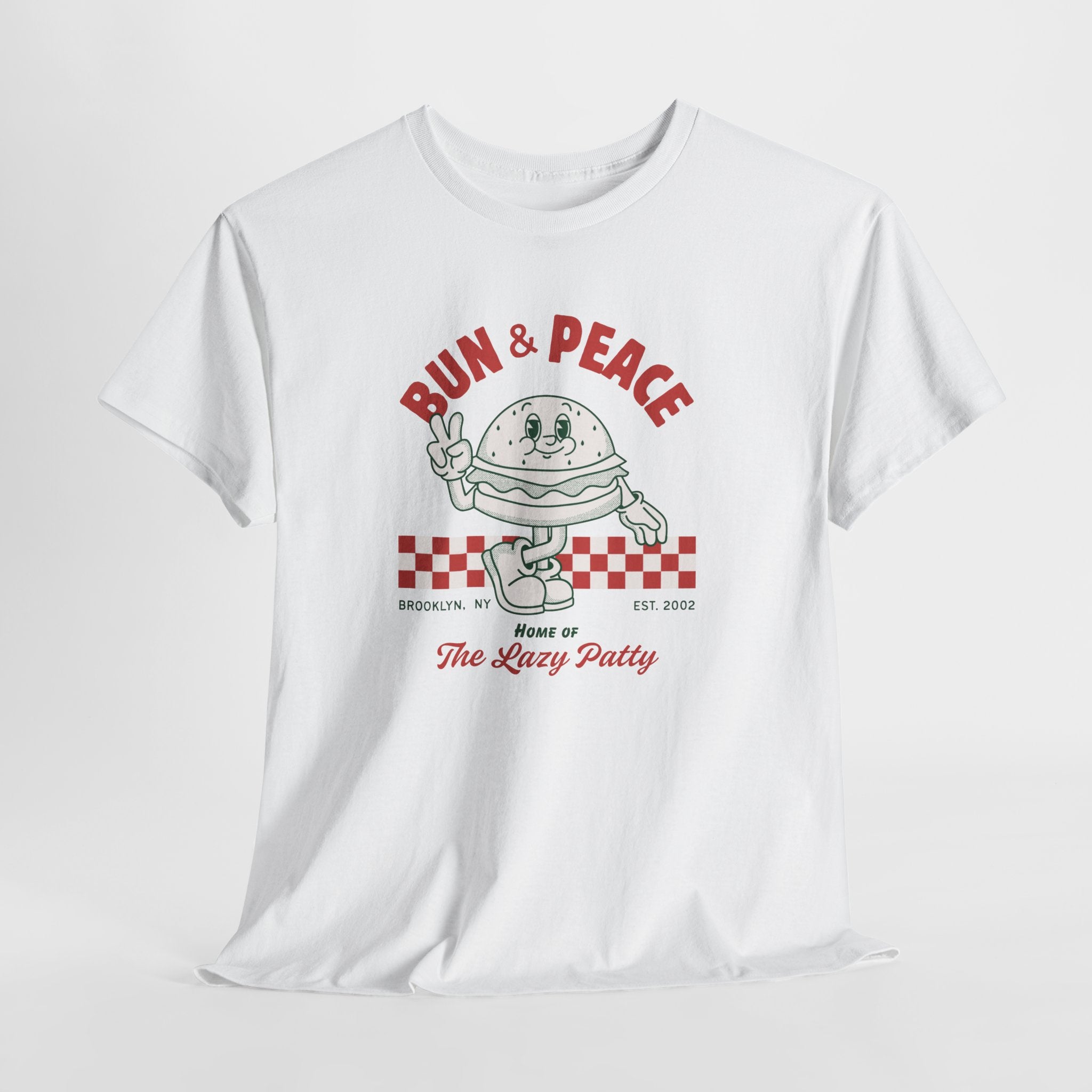 First a Workout...Then A Burger.   Immortalize Brooklyn's Famous Lazy Burger with this Heavy Cotton Unisex Tee Shirt