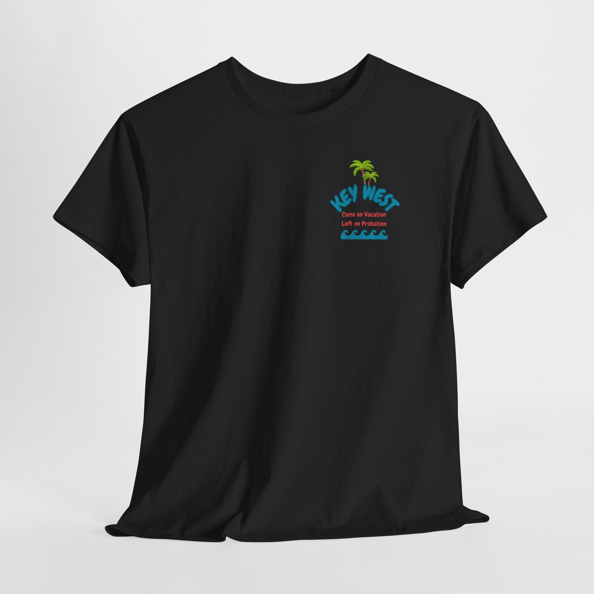 Visit Key West come back with a new reputation. Unisex Heavy Cotton Tee, Tropical Summer Shirt, Beachwear Gift, Vacation Outfit, Fun Casual Style
