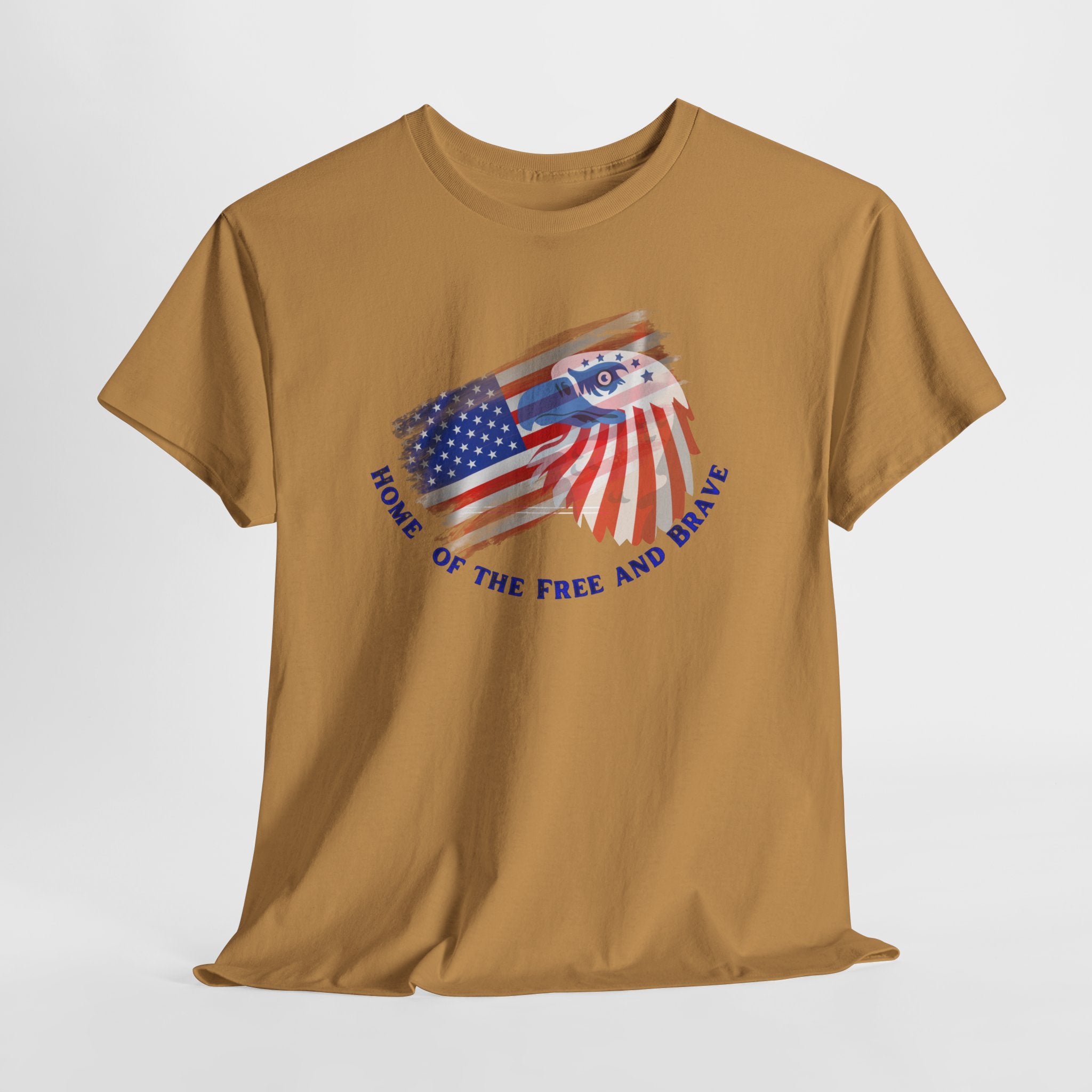 Patriotic Home of the Free and Brave Unisex T-Shirt - Home of the Free and Brave, Veterans Day Gift, Independence Day Tee, Remembrance Shirt, USA Pride Apparel