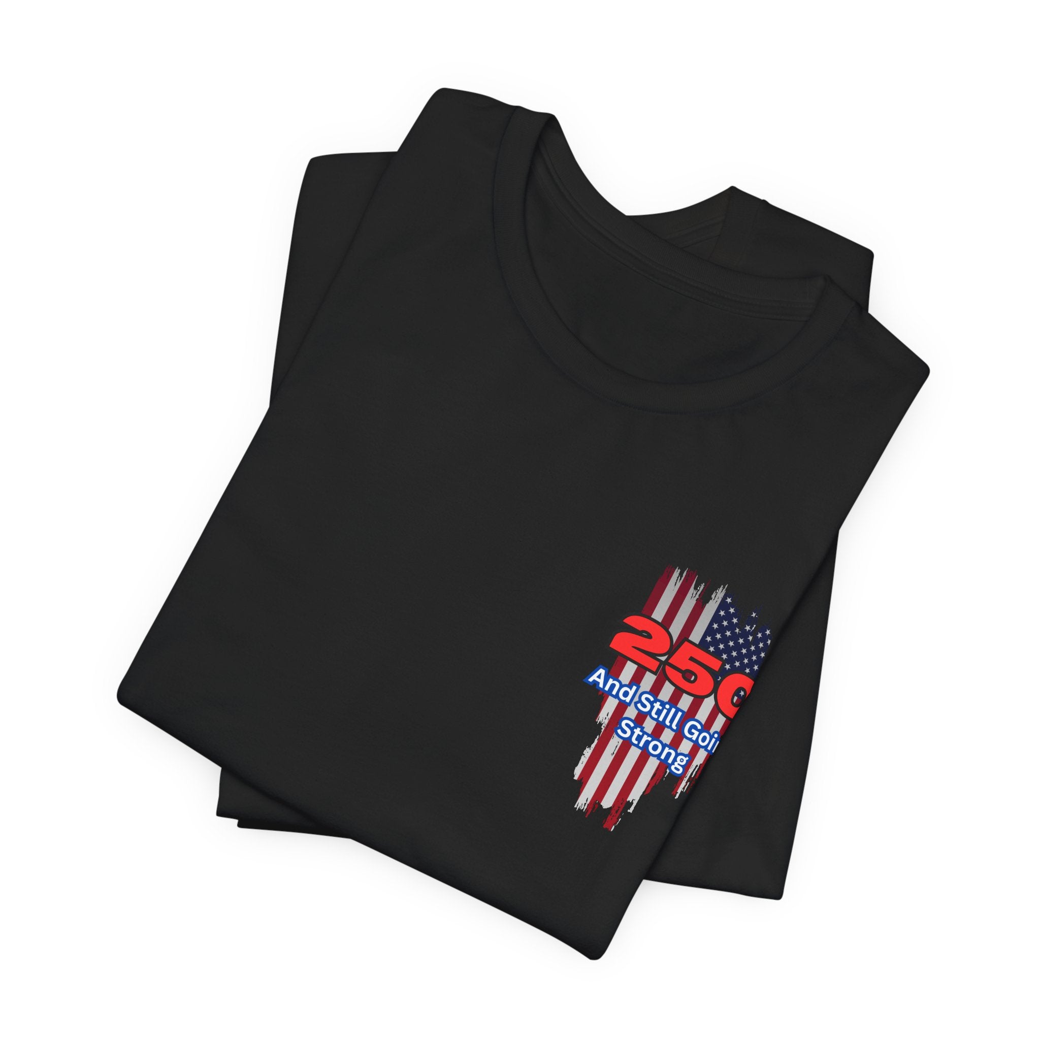Patriotic 250th Birthday USA  Short Sleeve Tee -Stars & Stripes, Unisex Tee for Celebrations, American Pride, Holiday Tee, Gift Idea