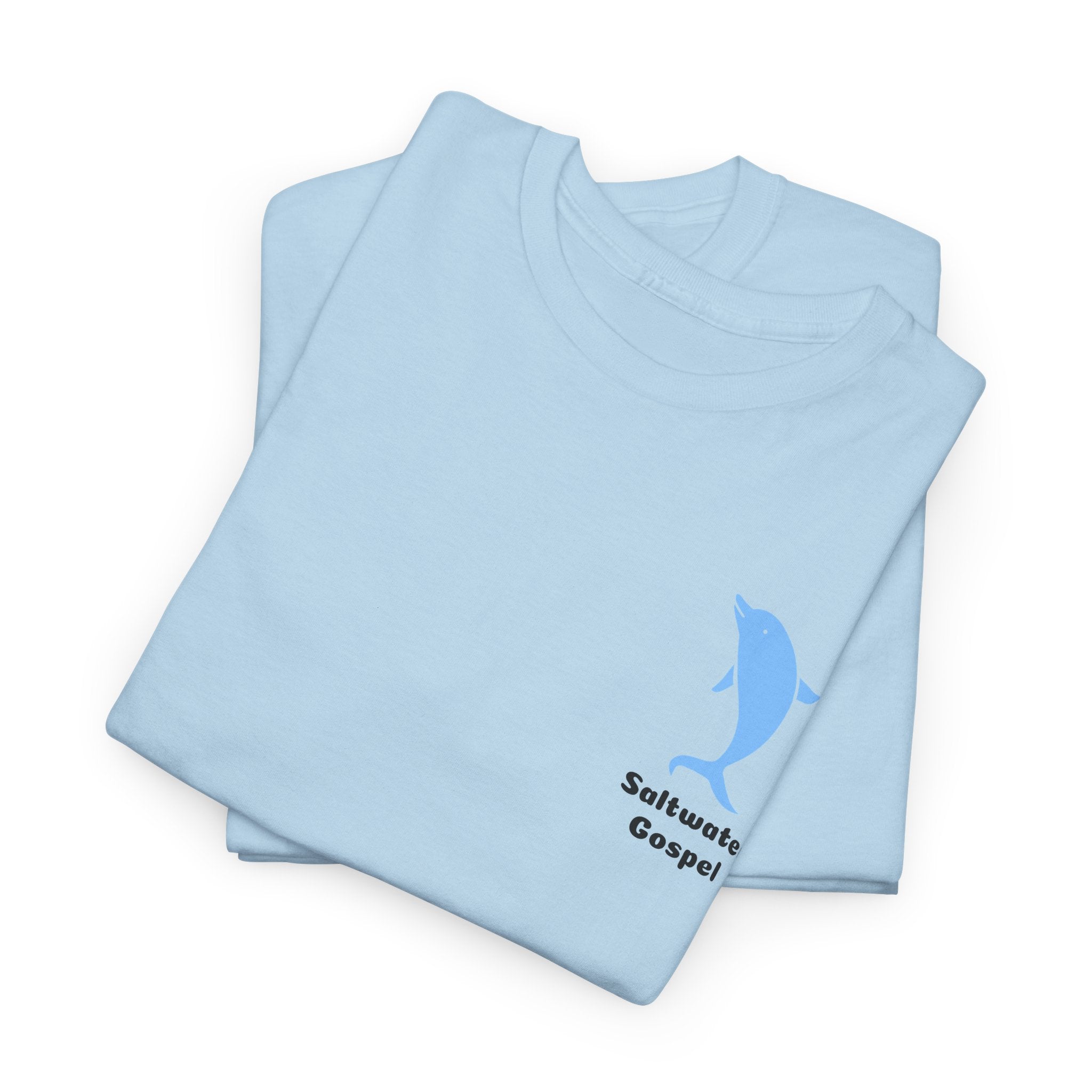 Declare the Ocean is your Soulmate with this Dolphin Design Saltwater Gospel Tee Shirt