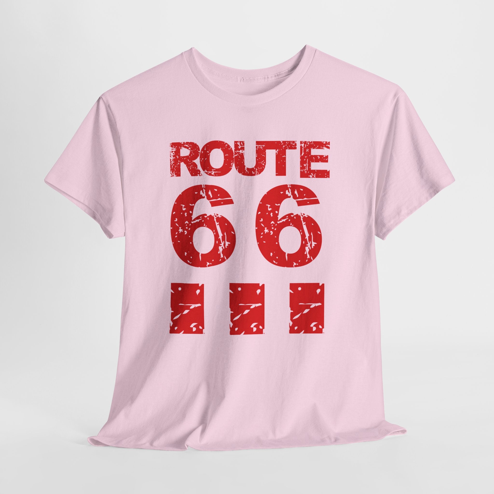 Route 66 Vintage Graphic Unisex Heavy Cotton Tee – Retro Distressed Road Trip T‑Shirt