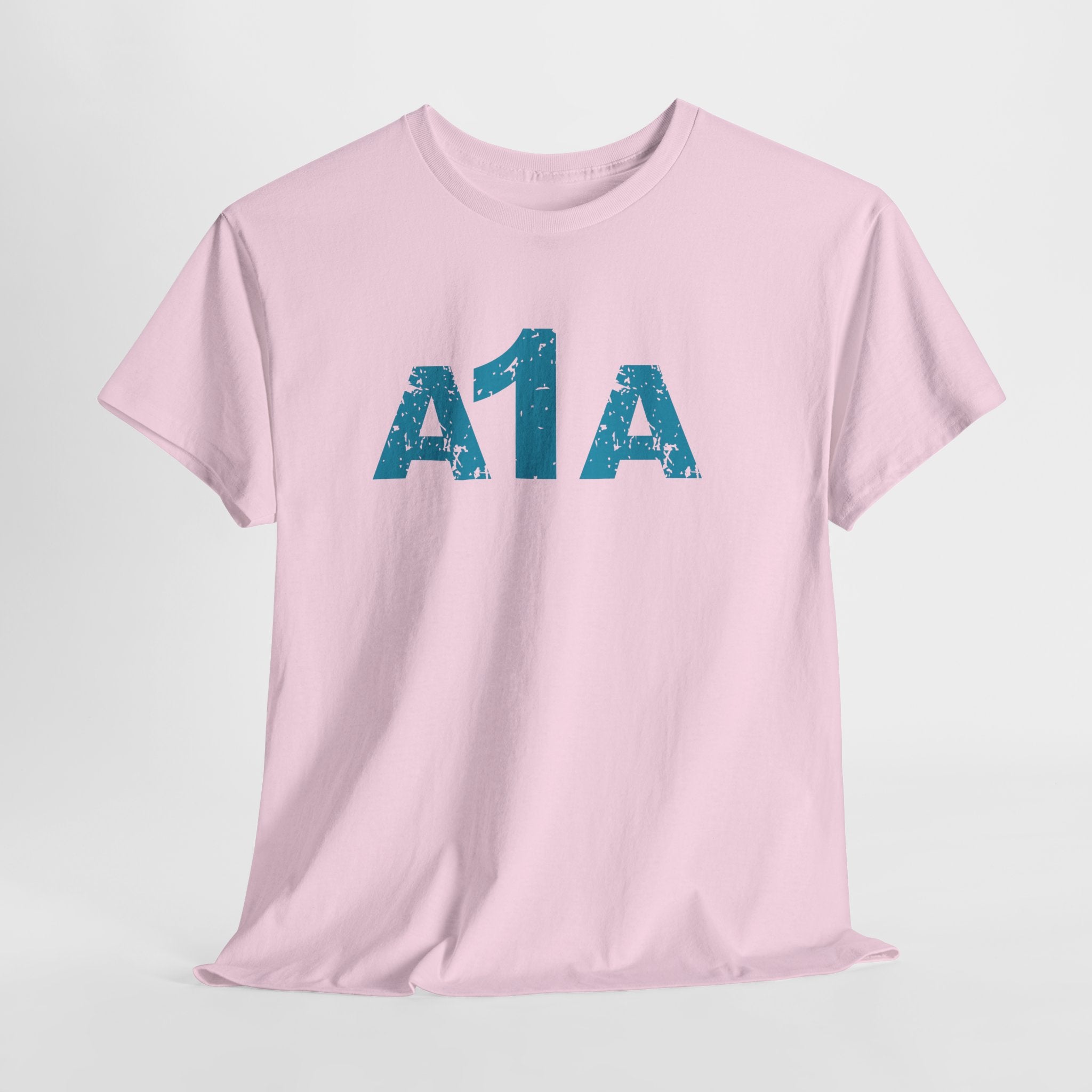 Headin Down The Coast on A1A Retro Beach Unisex Heavy Cotton T‑Shirt — Vintage Florida Highway Nautical Tee