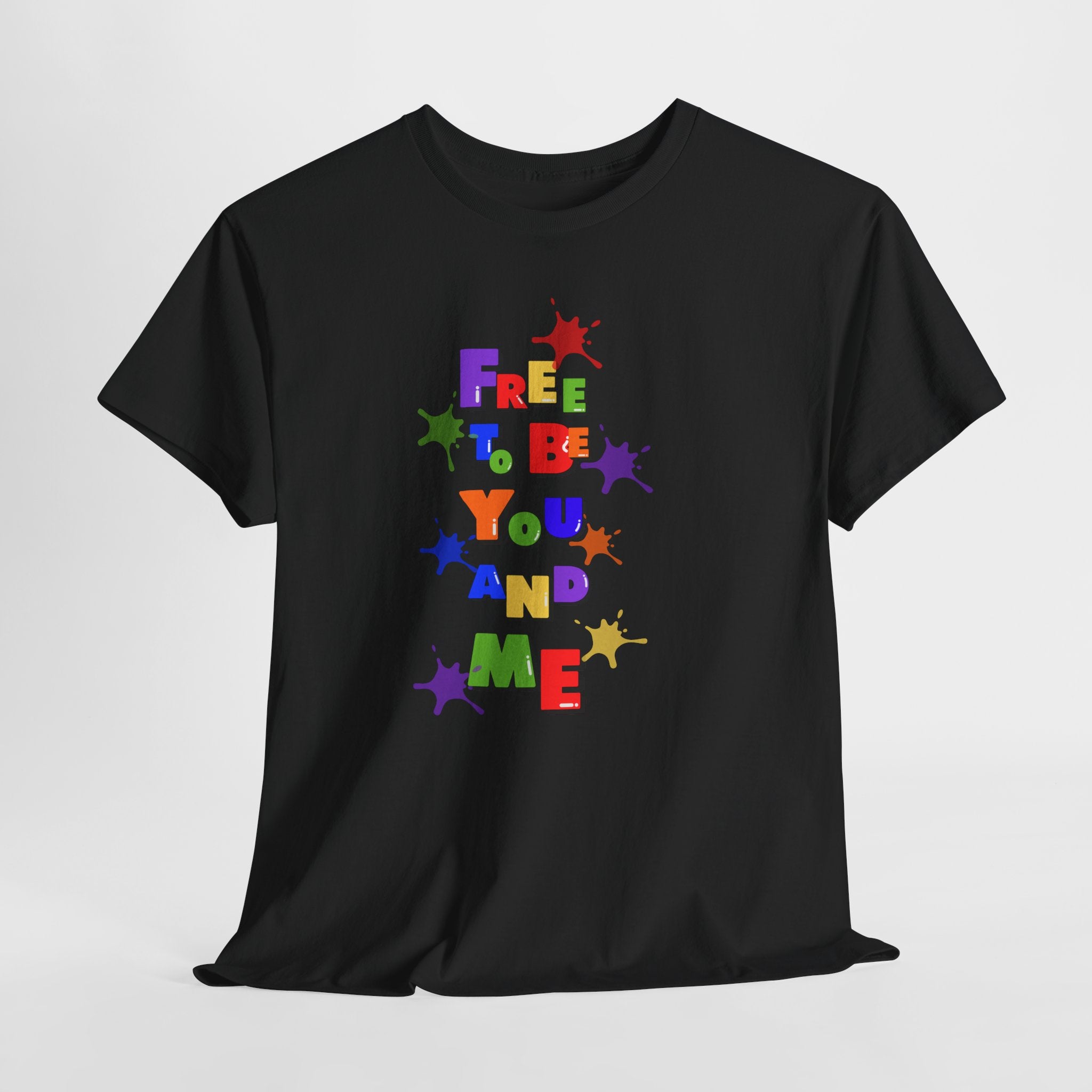 Celebrate and Proclaim with Colorful   Free To Be You And Me Unisex Heavy Cotton Tee