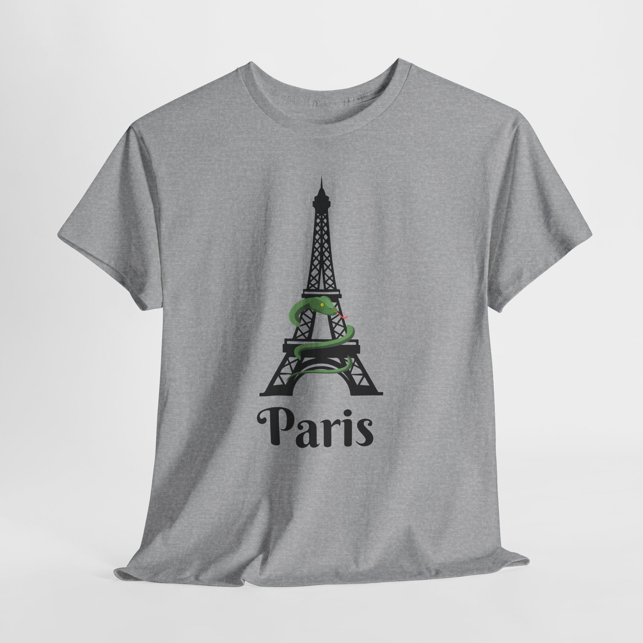 Fun and Quirky Paris Eiffel Tower Graphic Unisex Heavy Cotton Tee Shirt