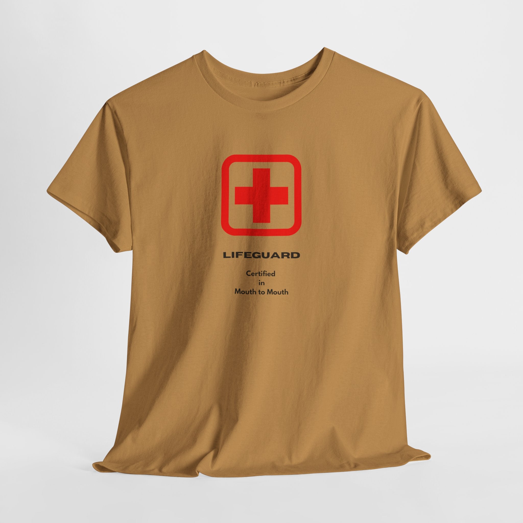 Fun Flirty Lifeguard Unisex Heavy Cotton Tee — Certified in Mouth to Mouth Graphic T-Shirt