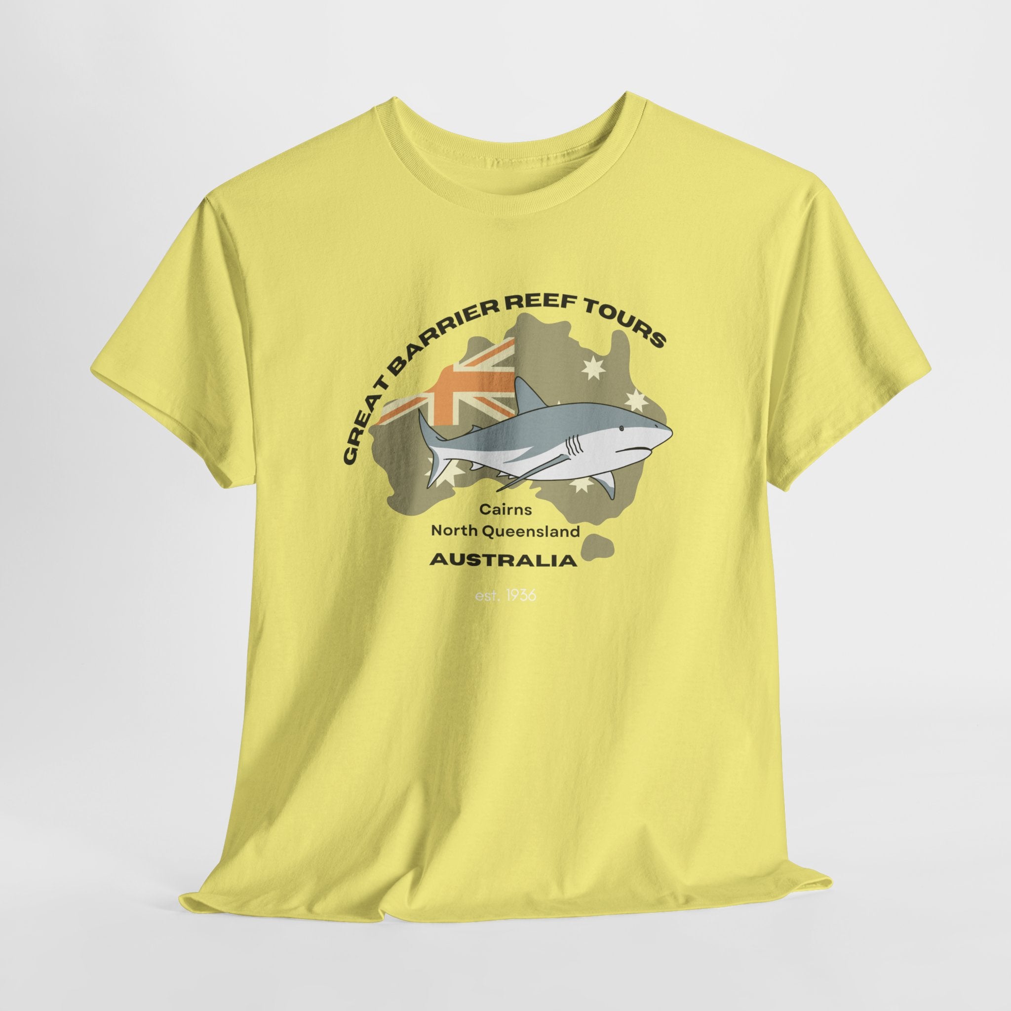 Great Barrier Reef Tours  Cairns, Australia Unisex Heavy Cotton Tee | Perfect for Beach Lovers, Gift Idea, Summer Vibes, Vacation T-Shirt, Casual Wear