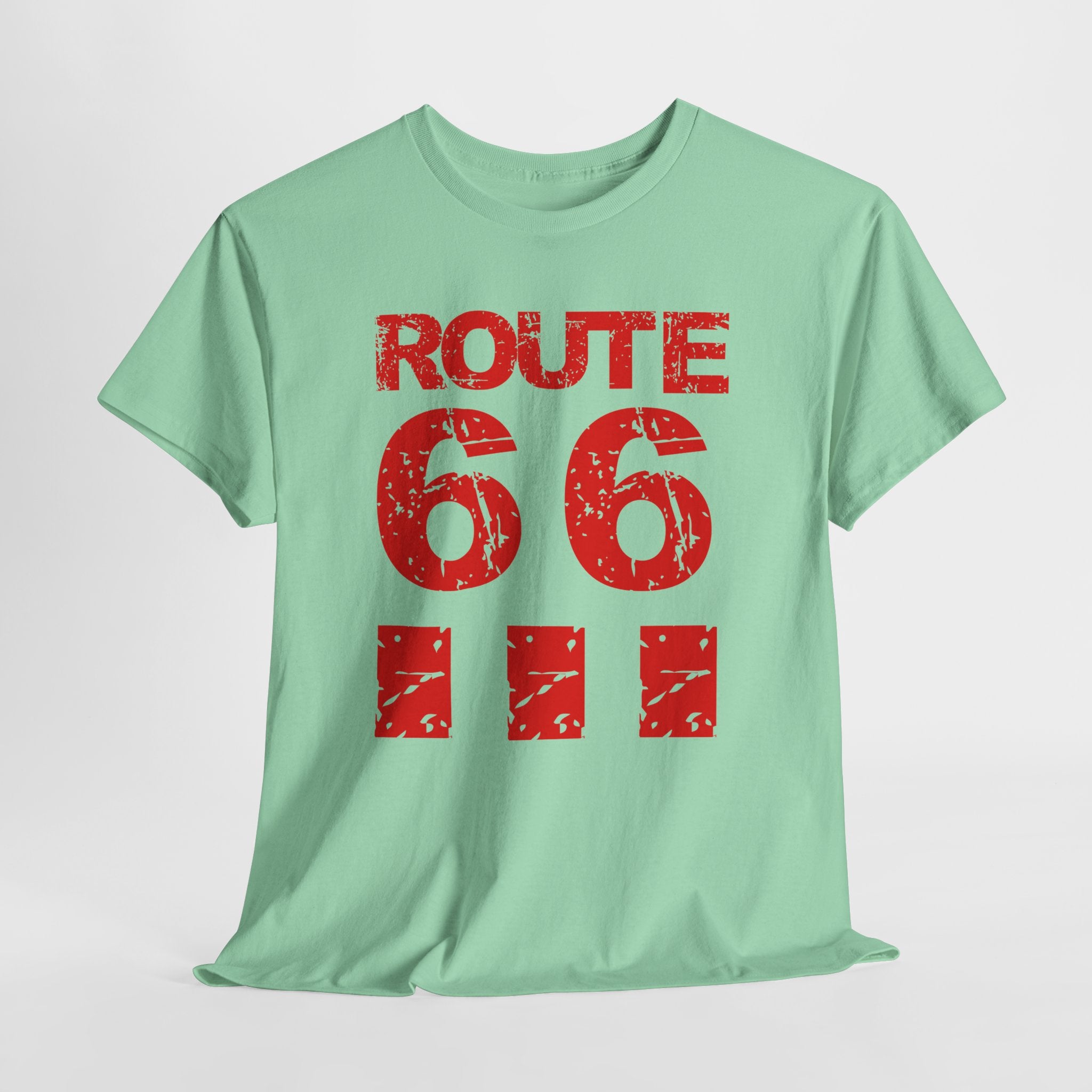 Route 66 Vintage Graphic Unisex Heavy Cotton Tee – Retro Distressed Road Trip T‑Shirt
